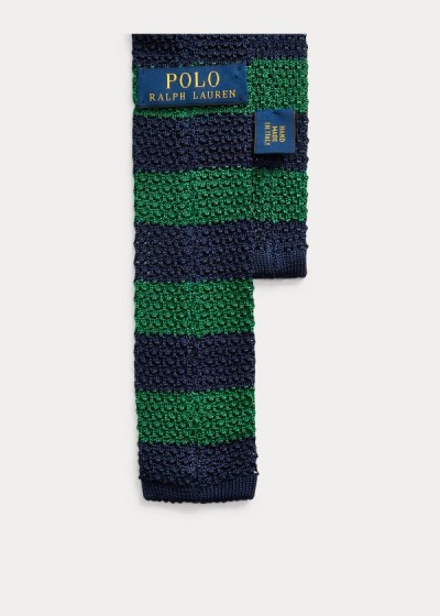 Men's Polo Ralph Lauren Striped Knit Silk Ties | 571083ABJ